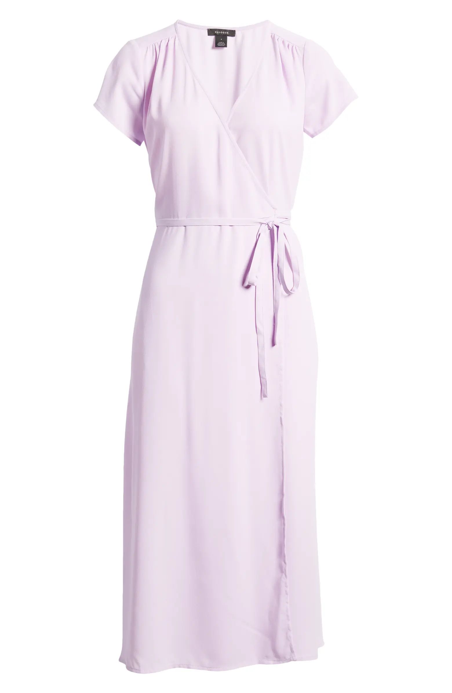 HALOGEN® Wrap Woven Midi Dress | Nordstrom | Nordstrom