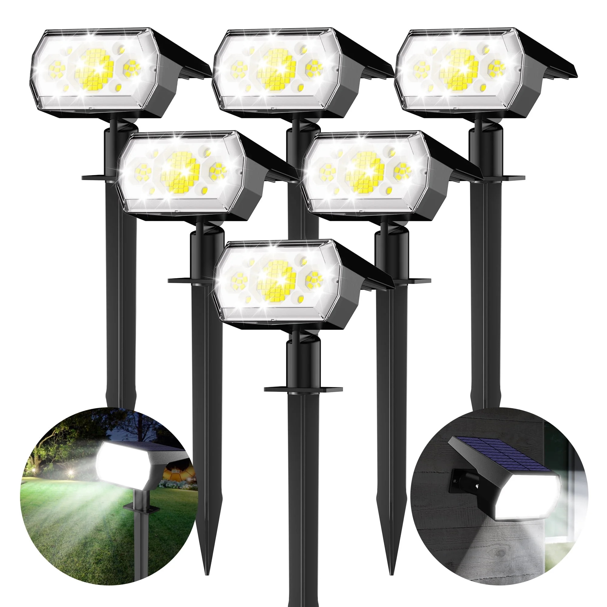 DAYBETTER Solar Lights Outdoor, IP65 Waterproof 64LEDs Solar Spot Lights with 3 Modes for Garden ... | Walmart (US)