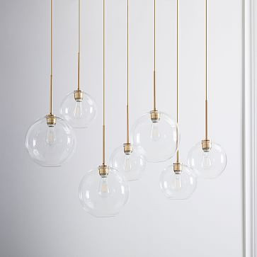 Build Your Own - Sculptural Glass 7-Light Chandelier | West Elm (US)