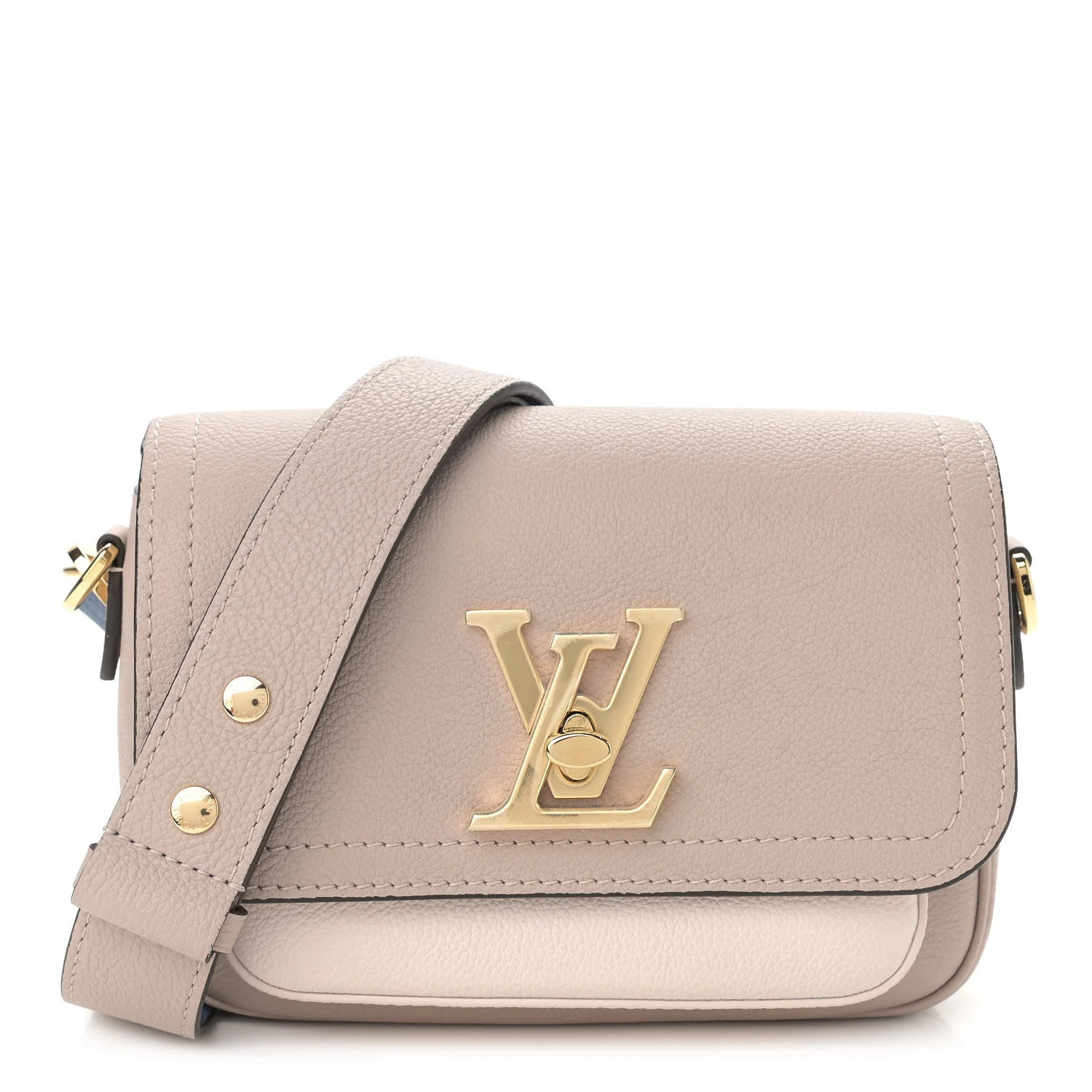 LOUIS VUITTON Grained Calfskin Lockme Tender Greige | FASHIONPHILE | Fashionphile