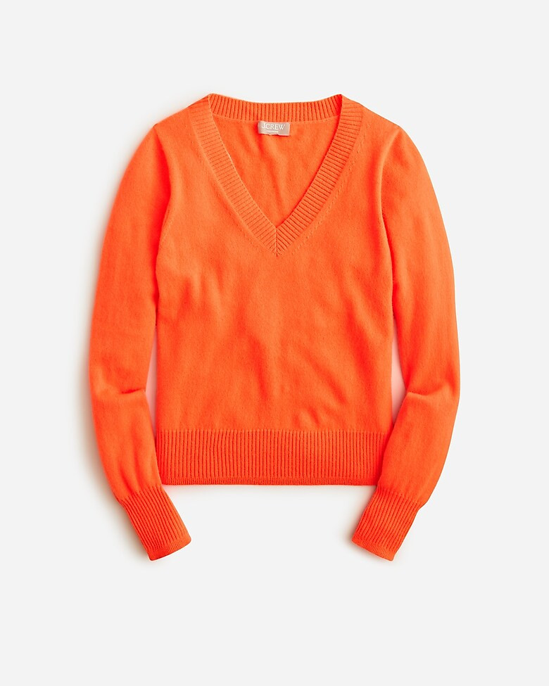 Cashmere shrunken V-neck sweater | J. Crew US