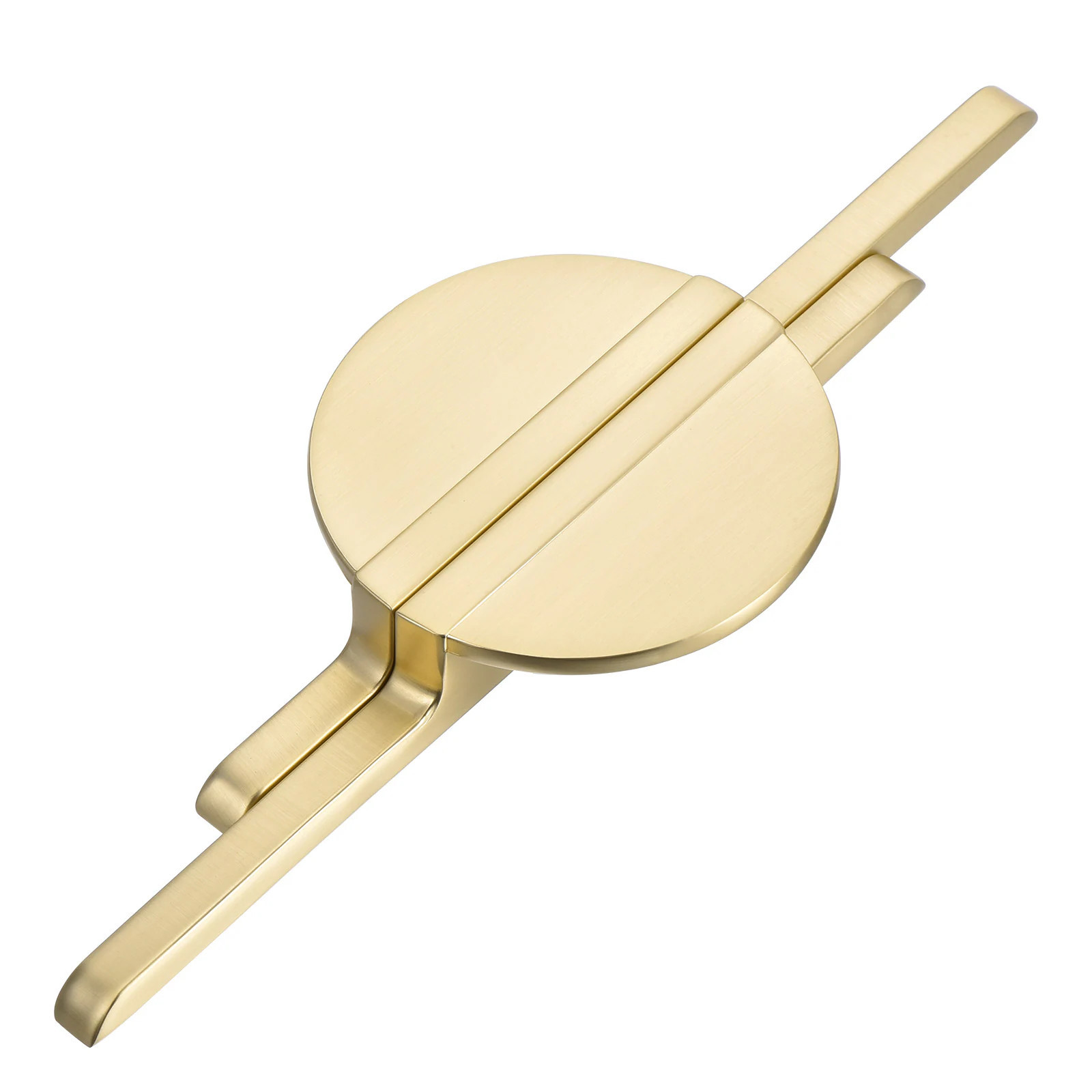 Unique Bargains 4 Pack Brushed Gold Cabinet Pulls Semicircle Kitchen Cabinet Handles 2-1/2 Inch (64mm) Hole Centers Half Moon Cabinet Door Handles | Lowe's