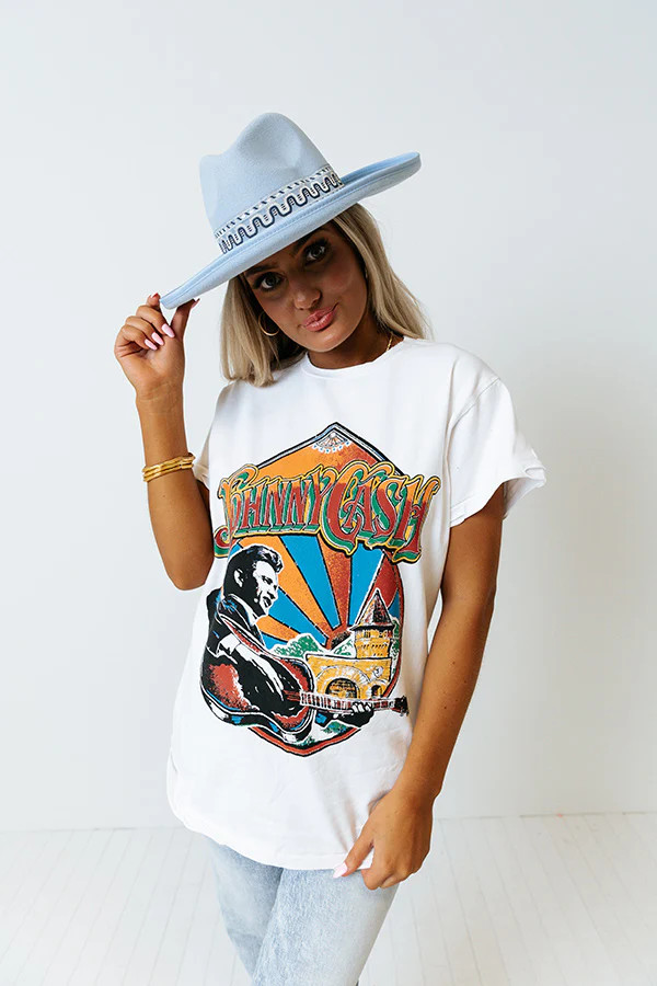 Johnny Cash Distressed Graphic Tee | Impressions Online Boutique