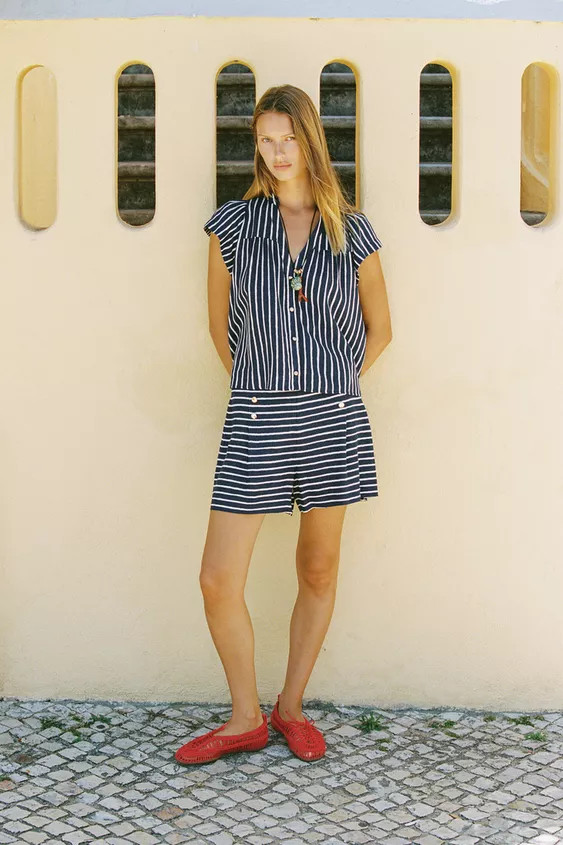 STRIPED SHORTS WITH COTTON | Zara US