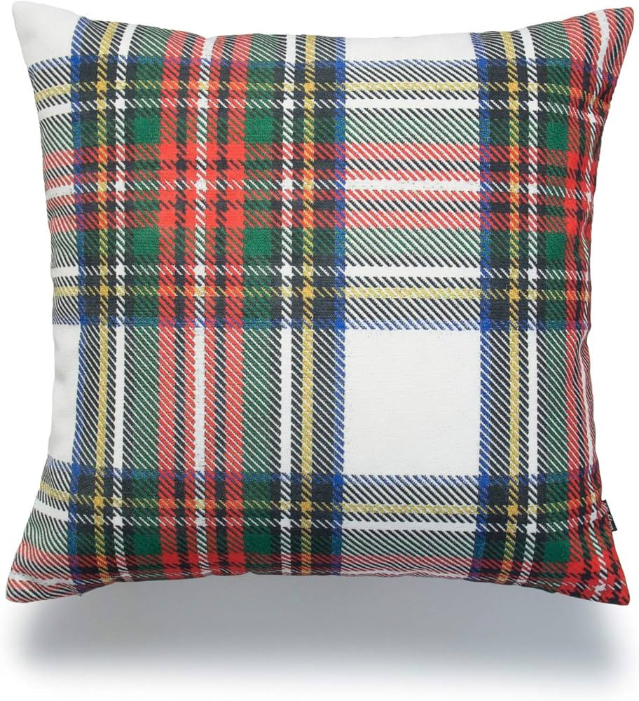 Hofdeco Holiday Decorative Throw Pillow Cover Only, Gray Classic Stewart Scottish Tartan Plaid, 1... | Amazon (US)