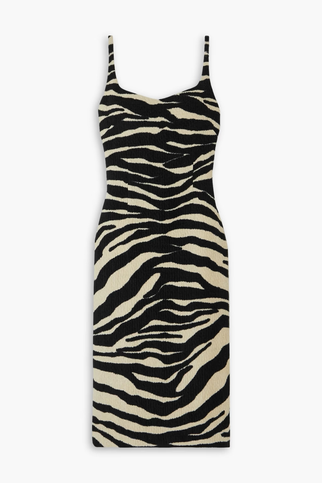 Zebra-print chenille midi dress | The Outnet (US and CA)