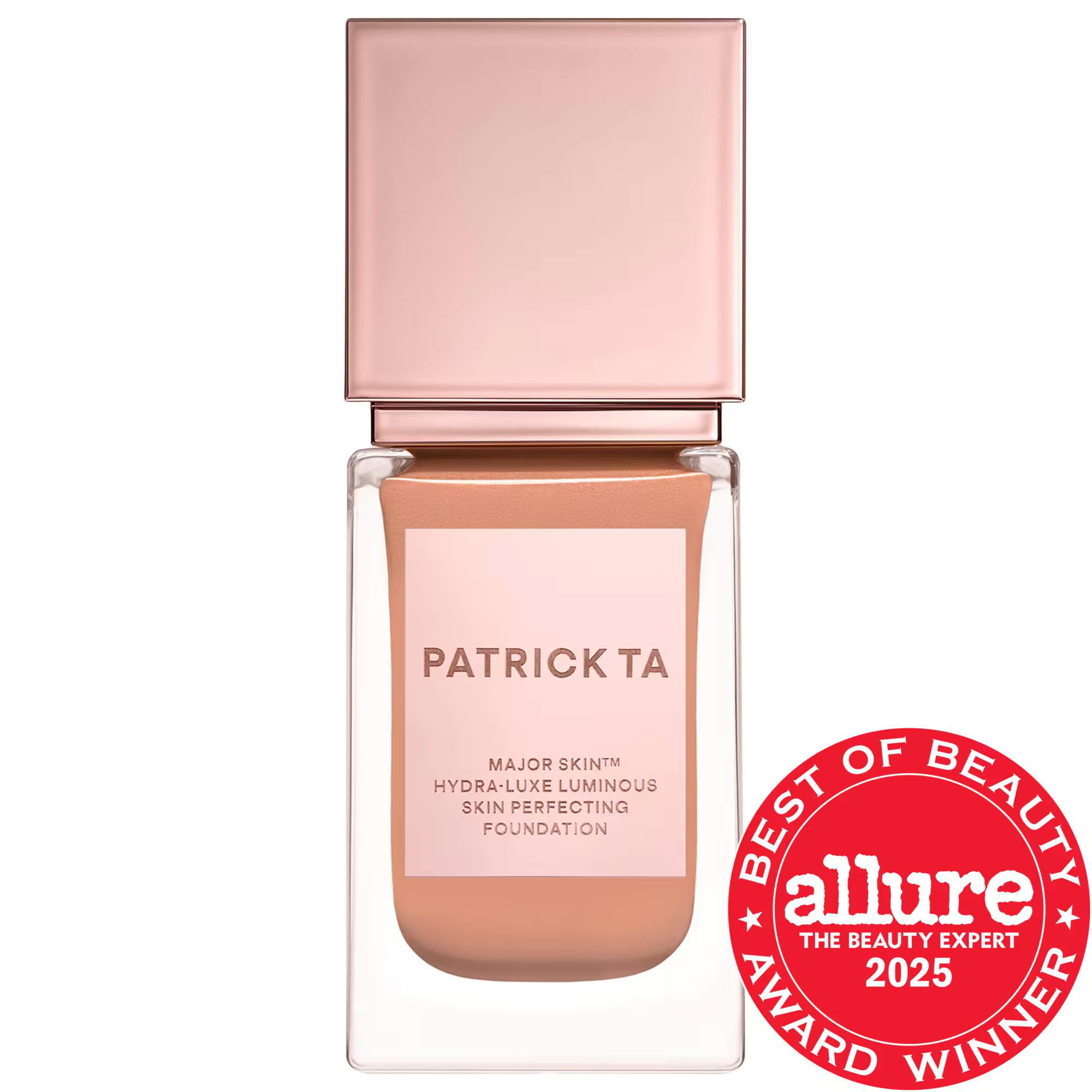 PATRICK TA Major Skin Hydra-Luxe Luminous Skin Perfecting Foundation For Natural Glow 12 Peach 1 oz / 30 mL | Sephora (US)