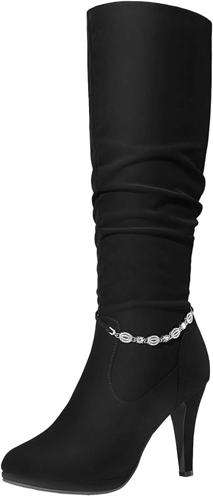 DREAM PAIRS Women's Knee High Platform Heel Boots | Amazon (US)