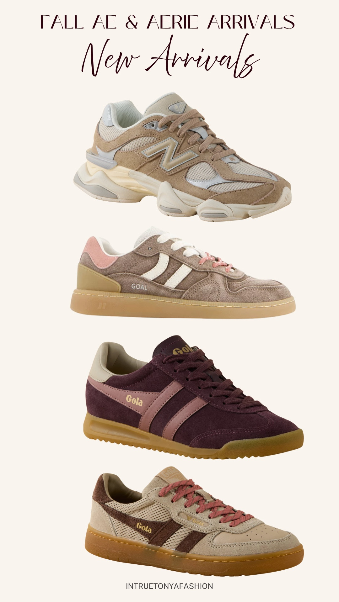 Fall sneakers from AE




Shoes for fall, casual sneakers, neutral sneakers, New Balance sneakers, AE finds for fall,

#LTKSeasonal #LTKSaleAlert #LTKootd
