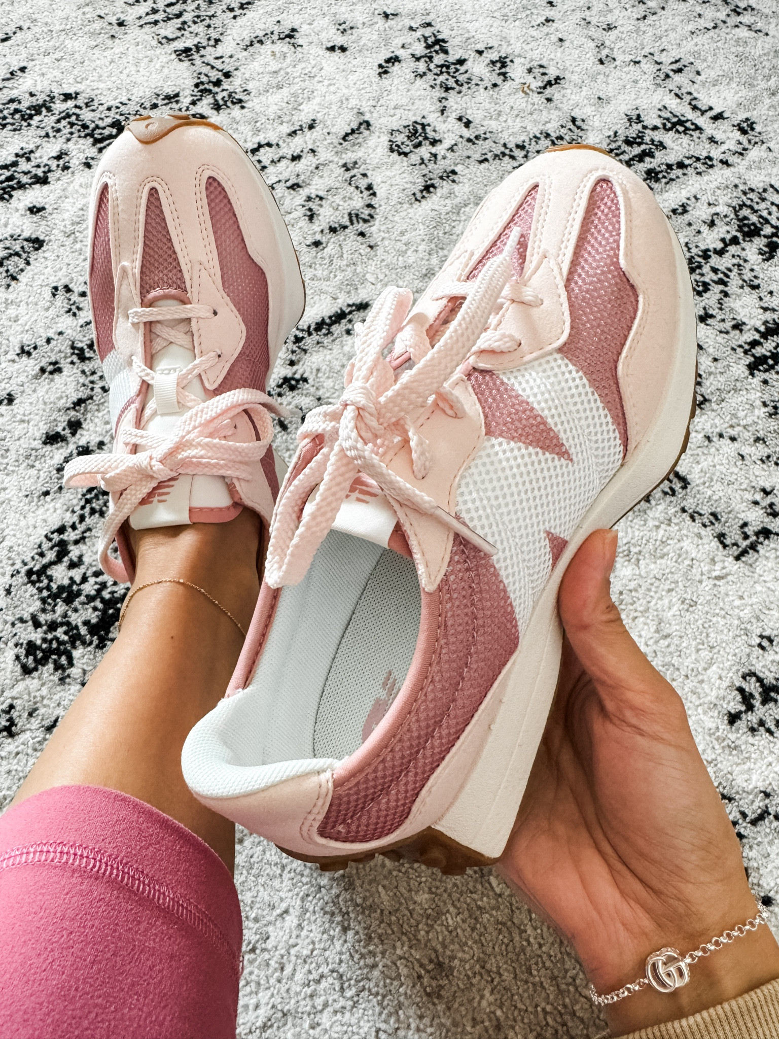 327 New Balance Sneakers💖

 These are  in kid size. I got a 4 1/2 in kids  which = 6.5 in women (my typical shoe size). 

| Gifts, gifts for her, gifts for self | 

#LTKsalealert #LTKshoecrush #LTKfitness