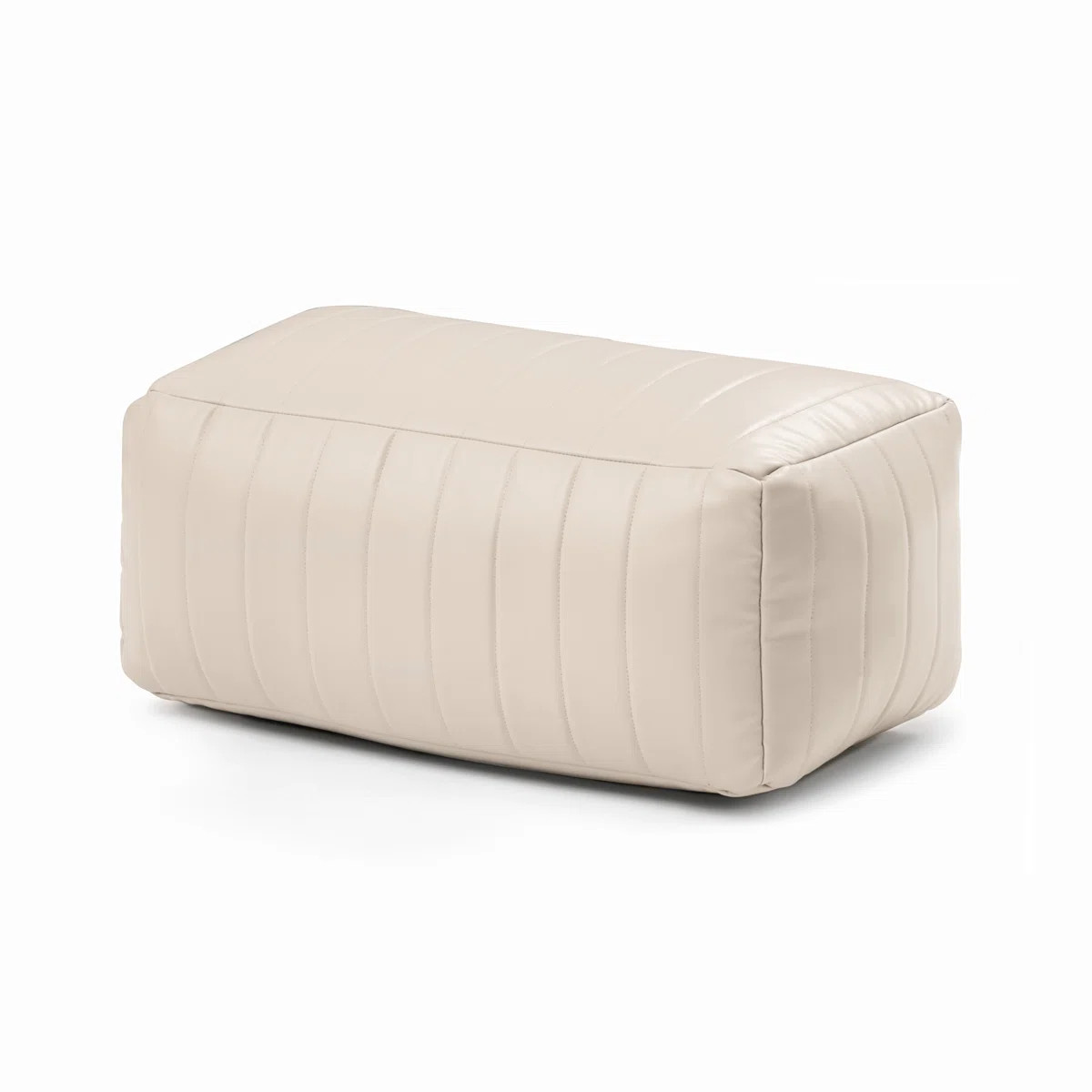 Florence 10" Cream Footrest Upholstered Pouf Ottoman | Wayfair North America