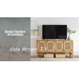 Better Homes & Gardens Vista Woven Coastal TV Stand for TVs up to 65", Light Honey | Walmart (US)