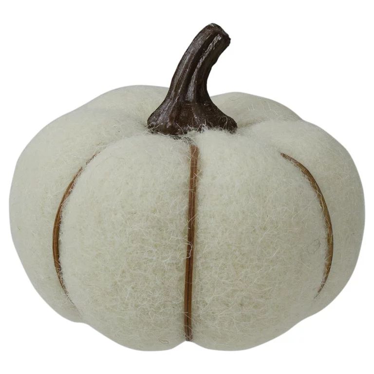 5" Cream and Brown Fall Harvest Tabletop Pumpkin - Walmart.com | Walmart (US)