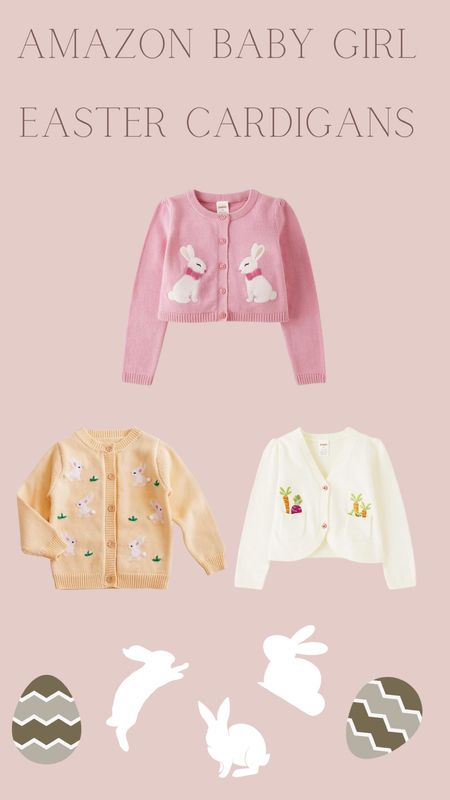 Easter is one week away! How adorable are these cardigans I found on Amazon. All are available for amazon prime shipping so make sure to add to cart and order asap! Happy Shopping and #happyeaster

#LTKfamily #LTKSeasonal #LTKkids