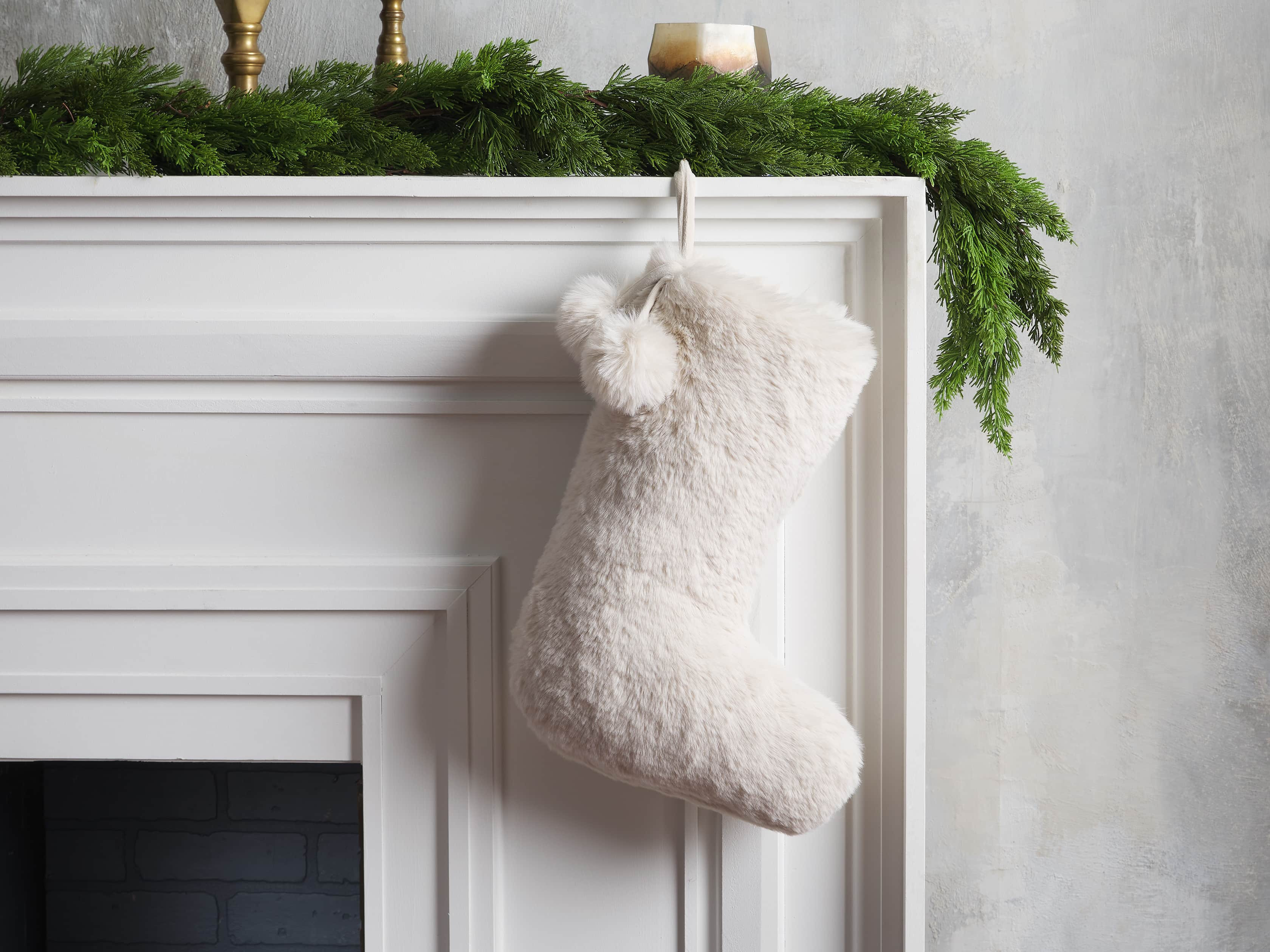 Faux Fur Rabbit Stocking | Arhaus
