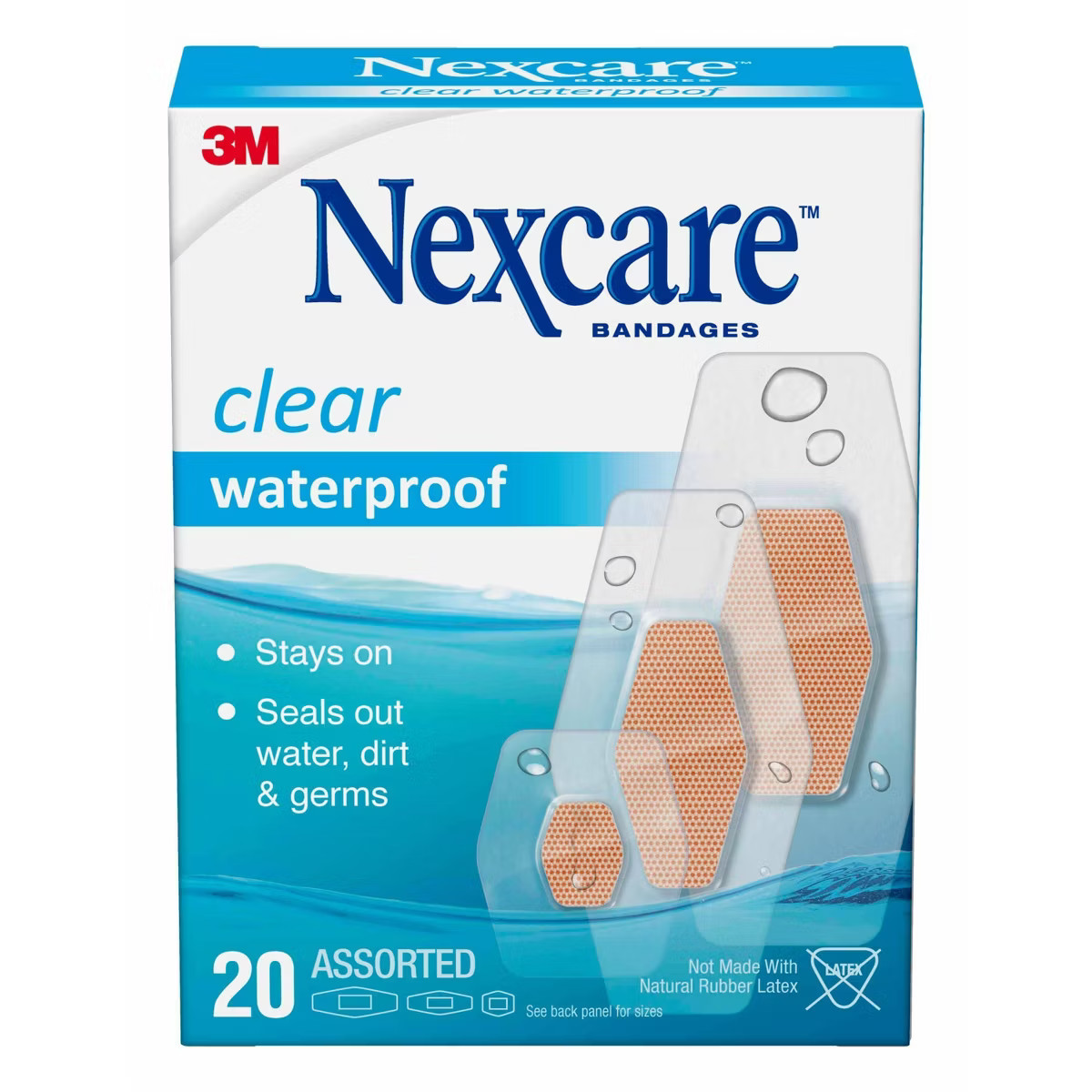 Nexcare Waterproof Bandages - Clear - Assorted Sizes | Target