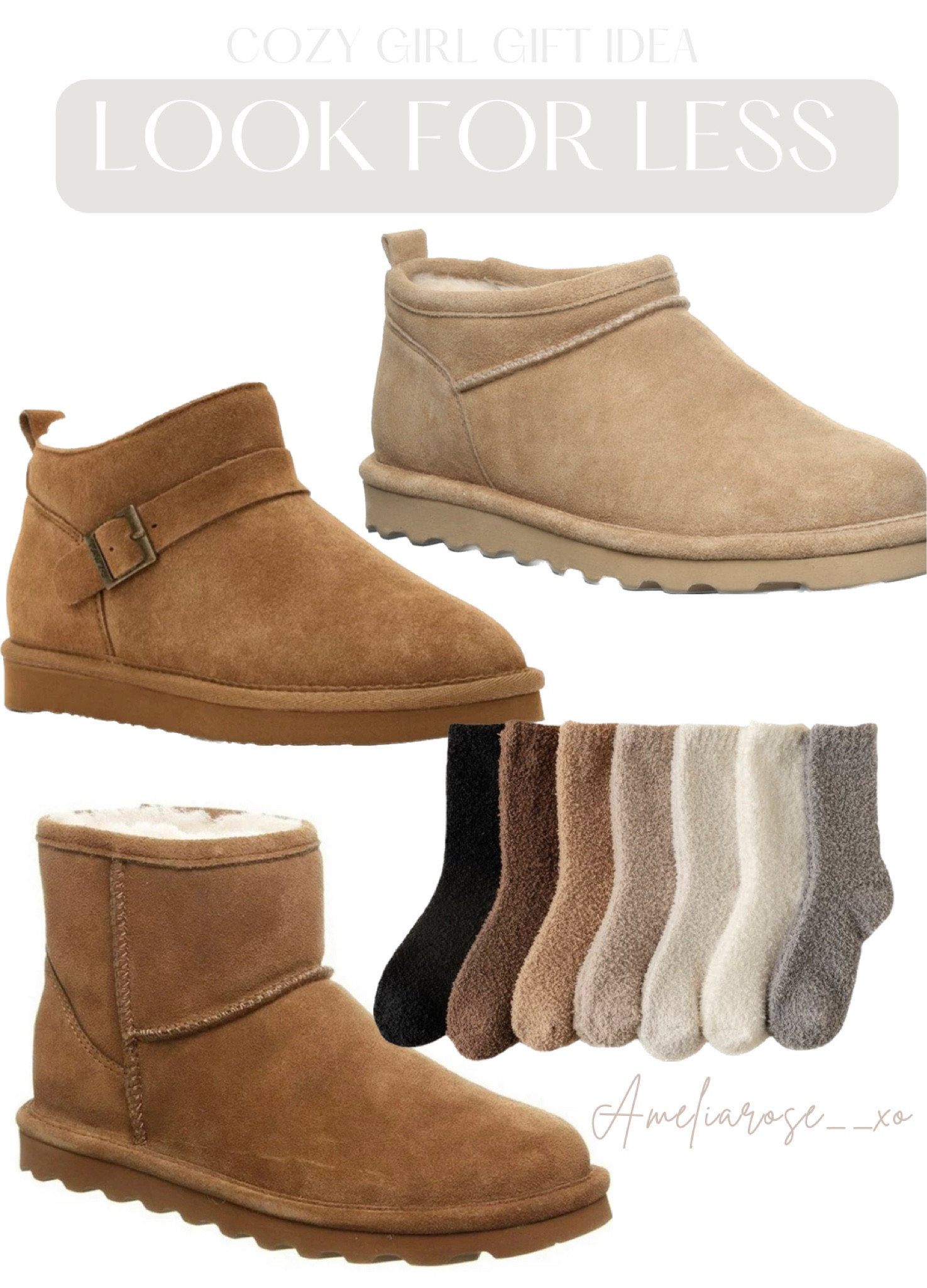 Cozy girl gift idea! Look for less options that look really good & some cozy boot sock options! 

#LTKGiftGuide #LTKshoecrush #LTKfindsunder100