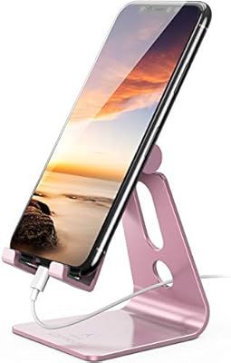 Adjustable Cell Phone Stand, Lamicall Phone Stand Cradle Dock Holder, Compatible with iPhone Xs X... | Amazon (US)