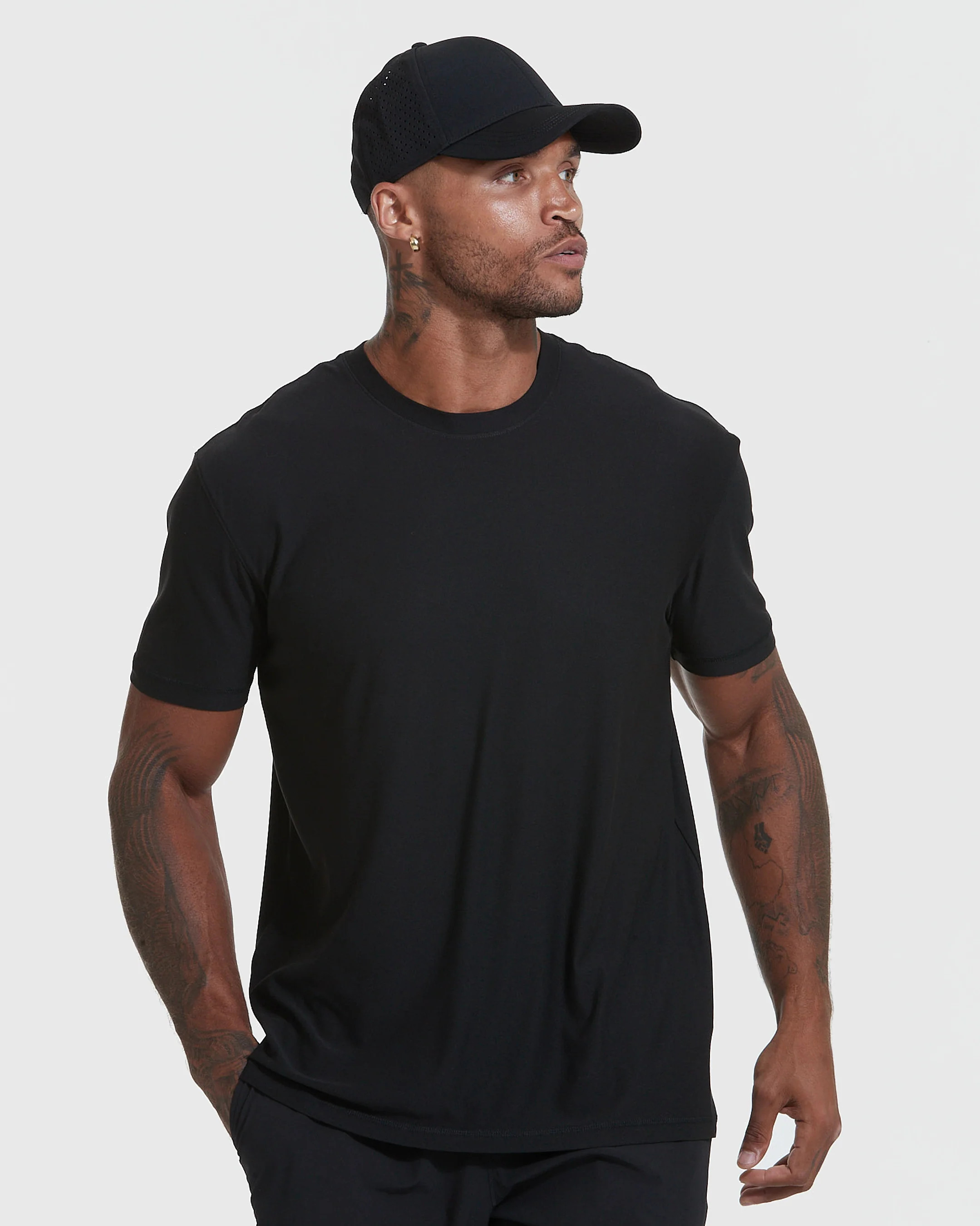 Black Active Crew Neck T-Shirt | True Classic