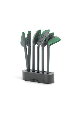 Lekue Essential Cooking Tool Set 5 Kitchen Utensils With Stand, Green | Target