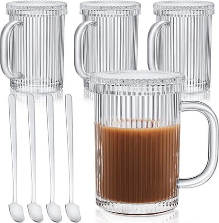 Clear mugs with glass lids, set of 4 
Home finds
Kitchen finds
Amazon 

#LTKunder50 #LTKGiftGuide #LTKhome