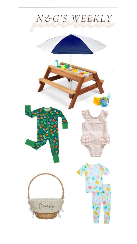 Nora and Georgia’s favorites from the last week! We love our water table so much, can’t wait until it’s warm enough to use consistently! 

Toddler favorites, baby favorites, Saint Patrick’s day footie, Easter pajamas, Easter basket, Maddie Duff 

#LTKSeasonal #LTKbaby #LTKkids