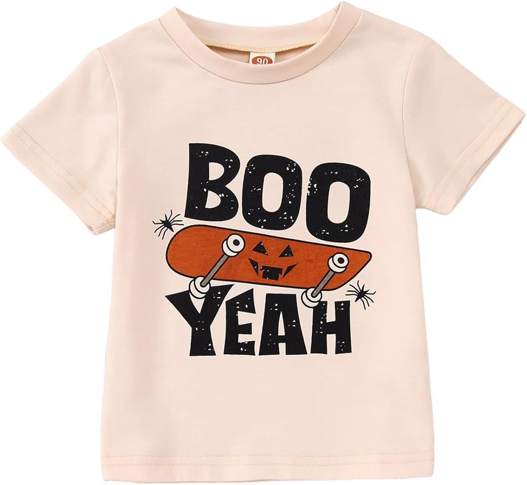 KEKEMI Boo Yeah Halloween T-Shirt Toddler Retro Baby Boy Girl Pumpkin Season Tees Funny Skateboar... | Amazon (US)