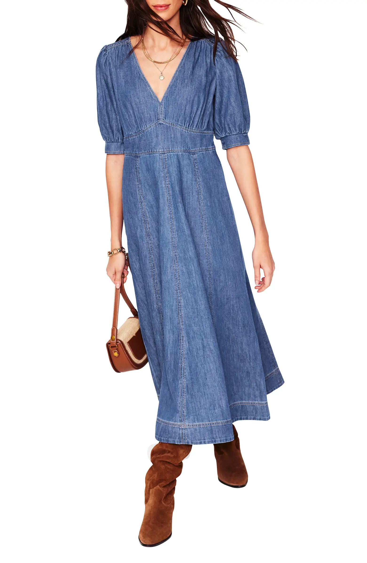 Boden Denim A-Line Dress | Nordstrom | Nordstrom