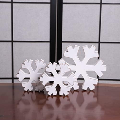 WAWOO 3 Pieces Winter Christmas Country Snowflake Decorations - White Distressed Snowflake, Farmh... | Amazon (US)