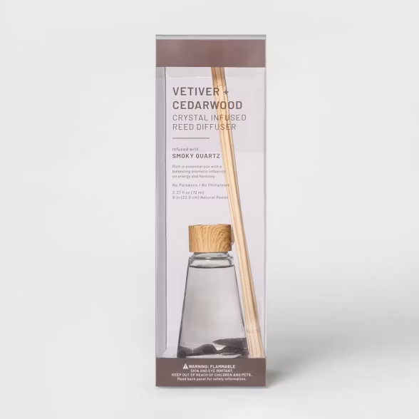 2.7 fl oz Oil Diffuser with Smoky Quartz - Vetiver & Cedarwood - Project 62™ | Target