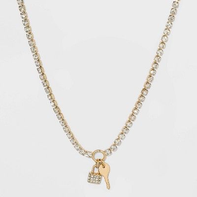 SUGARFIX by BaubleBar Key and Lock Pendant Necklace - Gold | Target