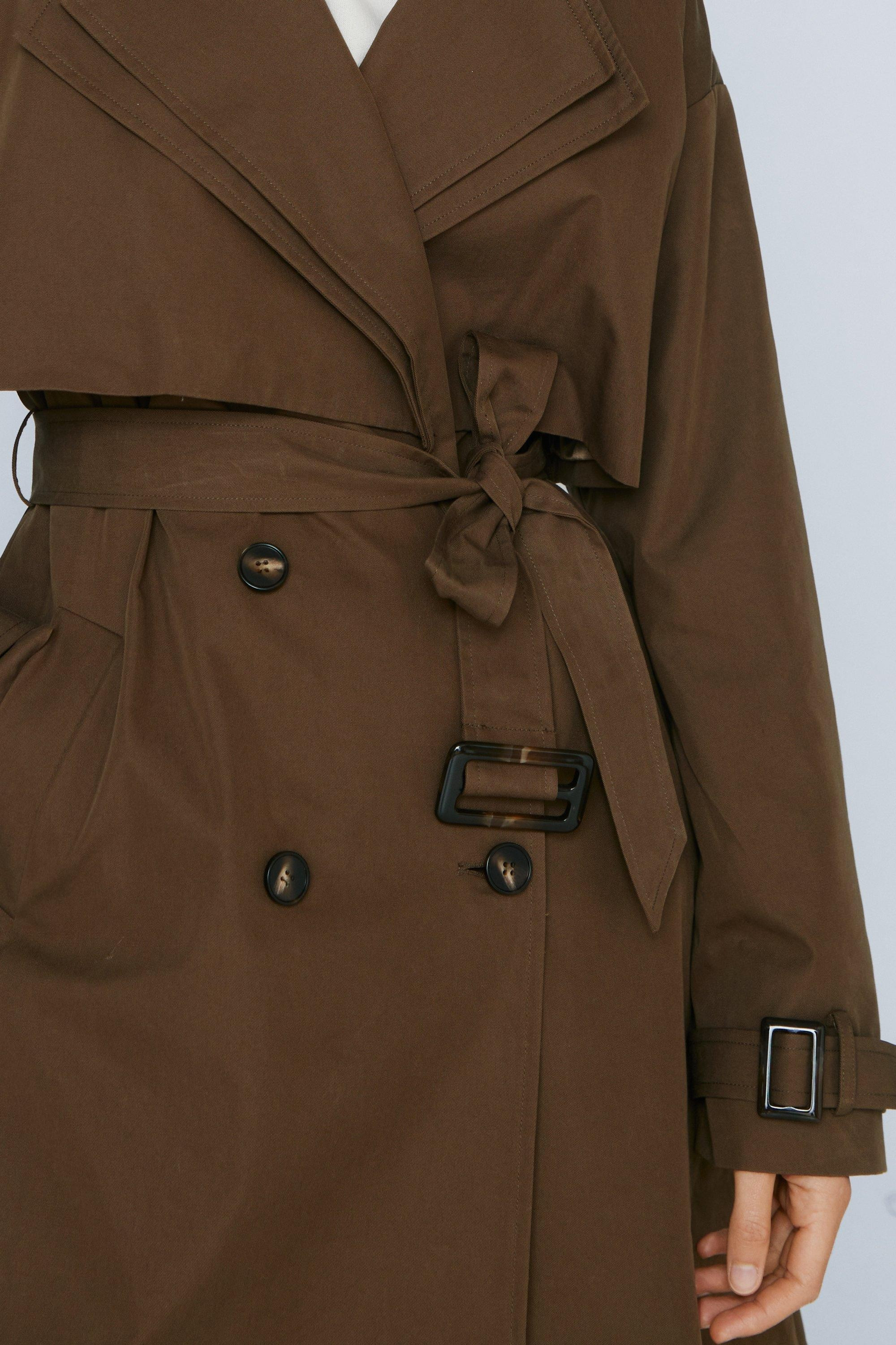 Premium Twill Double Layer Trench Coat | Nasty Gal UK (+IE)
