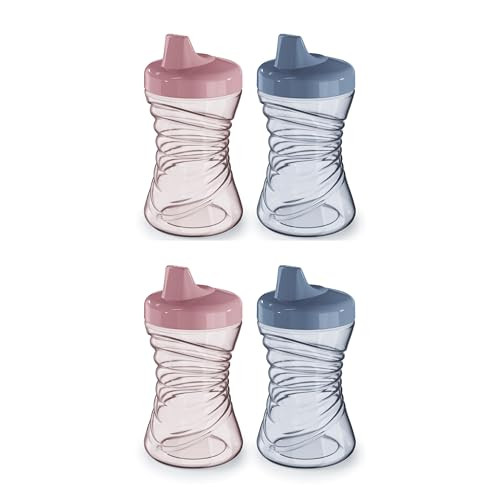 NUK First Choice Fun Grips Hard Spout Straw Cup 2.0, 10 oz. Sippy Cup with Handles, 4-pack | Amazon (US)