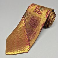 Gold & Rot Florale Krawatte, Handgefertigte Herrenkrawatte | Etsy (DACH)