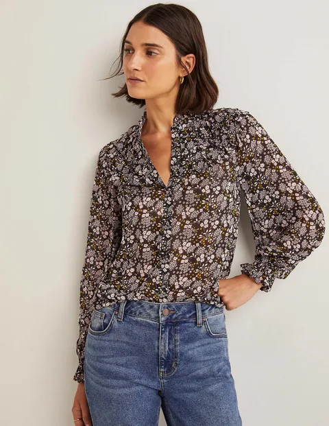 Ruffle Neck Shirt | Boden (US)