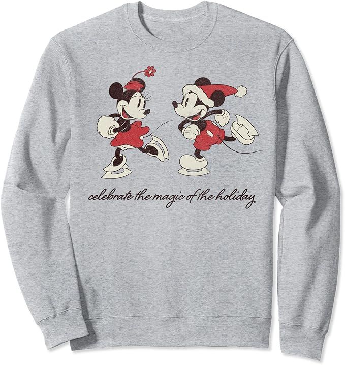 Disney Mickey And Minnie The Magic Of The Holiday Christmas Sweatshirt | Amazon (US)