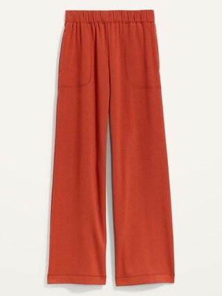 High-Waisted Cozy-Knit Wide-Leg Pajama Pants for Women | Old Navy (US)