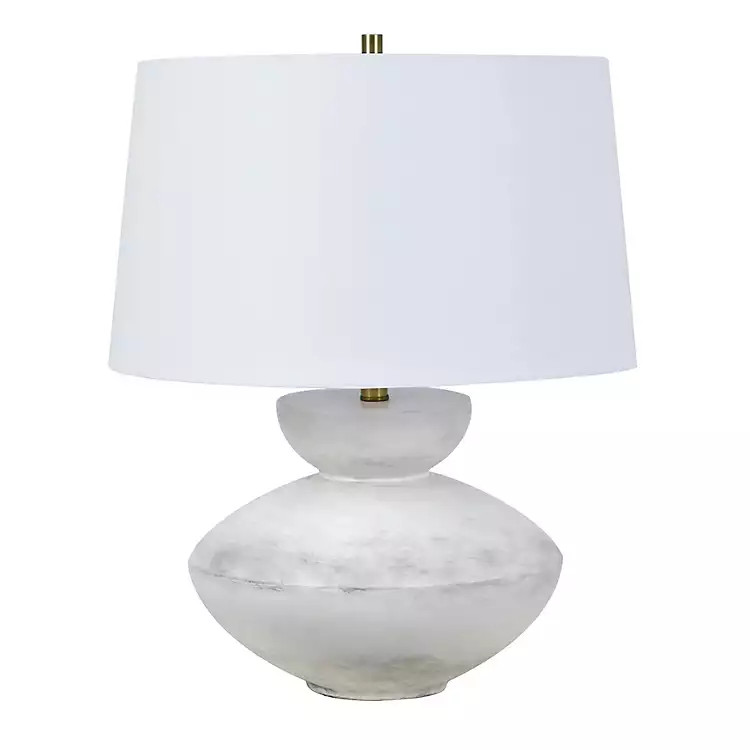 Mottled White Angular Table Lamp | Kirkland's Home