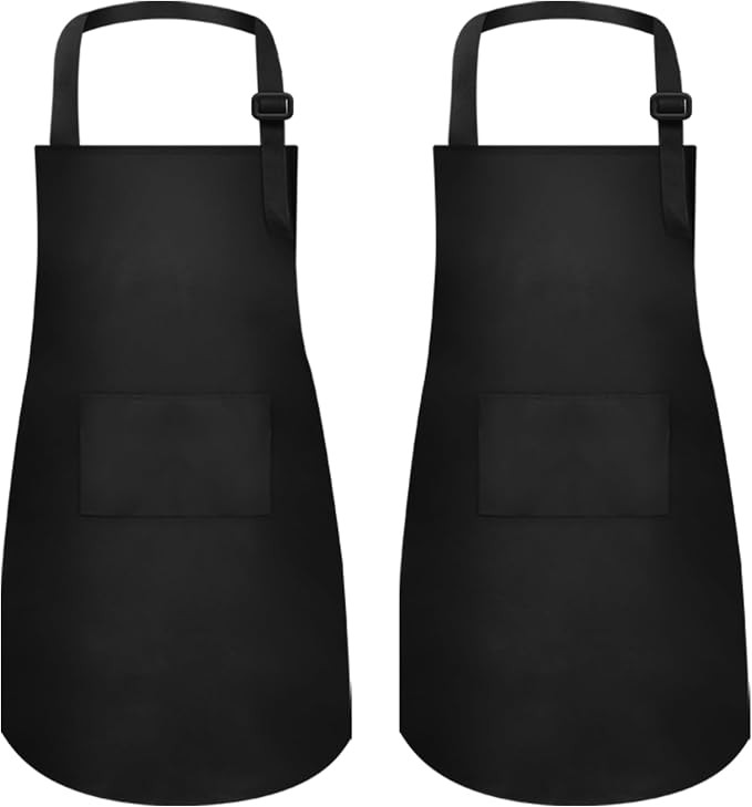 2Pcs Kids Aprons Children Artists Aprons with Pockets Adjustable Chef Aprons for Cooking Kitchen ... | Amazon (US)