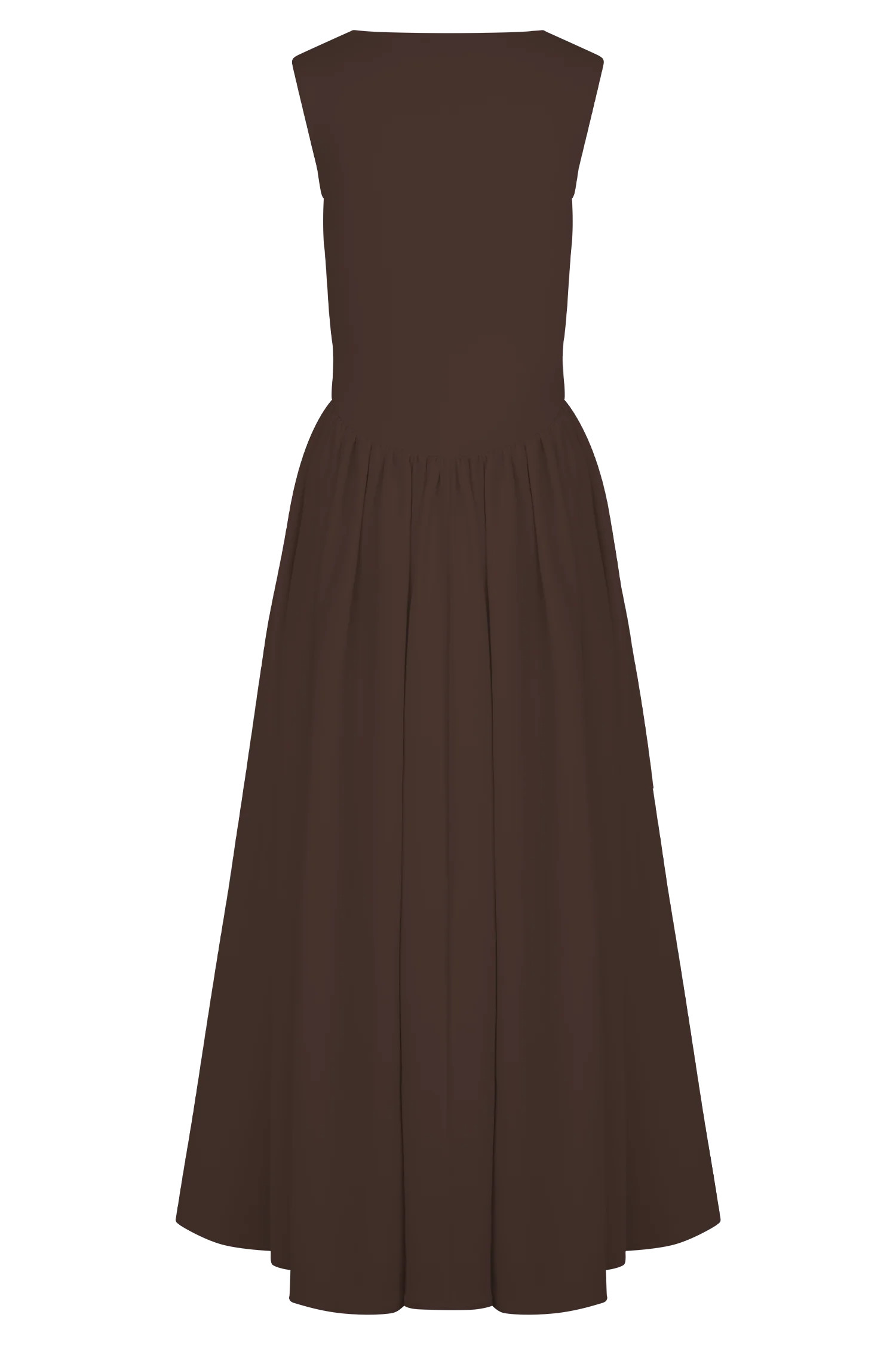 Scuba Jersey Midi Dress - Cacao Brown | MESHKI US