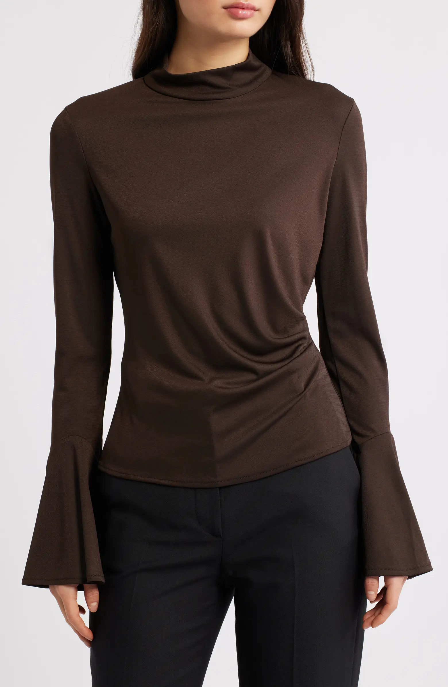 Ruched Bell Sleeve Top | Nordstrom