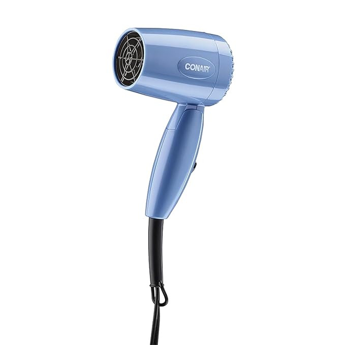 Conair Dual Voltage Hair Dryer, Compact Folding Handle Design, 1600W | Travel blow dryer for on-t... | Amazon (US)