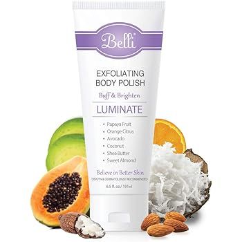 Belli Exfoliating Body Polish Scrub - Gentle Exfoliating Shower Scrub to Brighten and Smooth Dull... | Amazon (US)