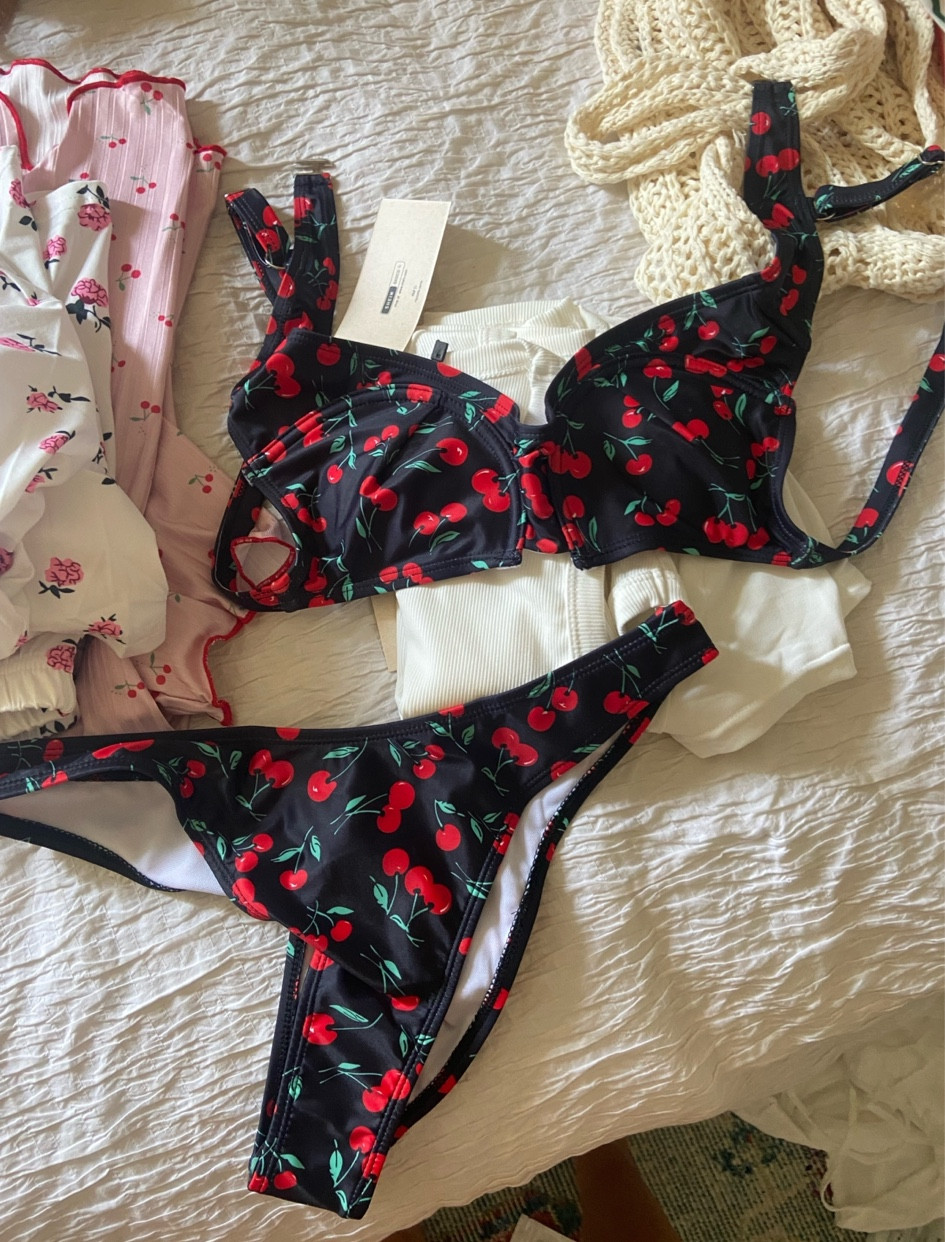  Cherry bikini, vacation, bikini, SHEIN bikini 

#LTKfindsunder50 #LTKtravel #LTKfindsunder100