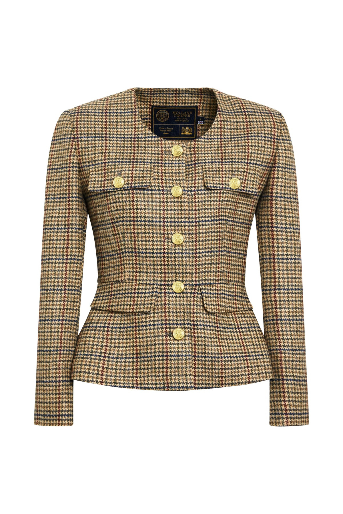 Tailored Peplum Jacket (Millen Gordon Tweed) | Holland Cooper