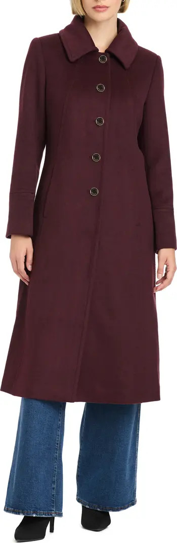 Vince Camuto Single Breasted Coat with Removable Faux Fur Collar & Cuffs | Nordstrom | Nordstrom