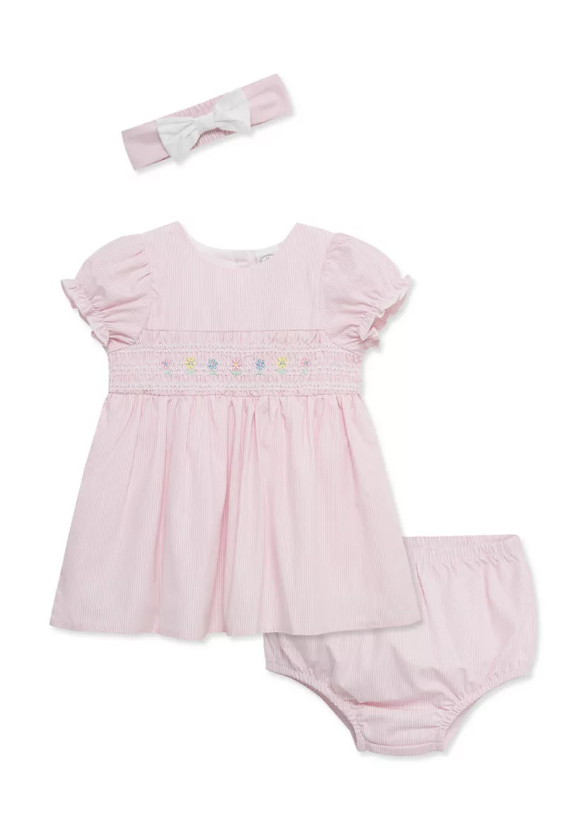 Baby Girls Smocked Dress Set with Headband | Belk