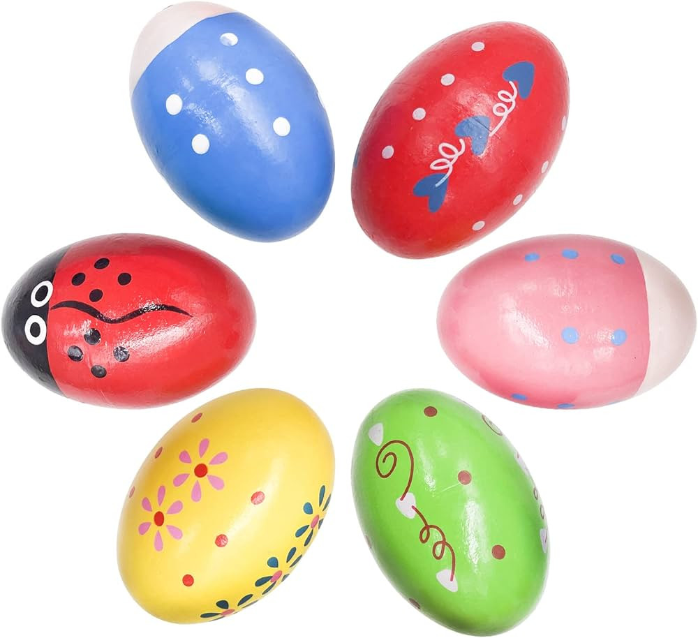 6 Pcs Wooden Percussion Musical Egg, Natural Wooden Musical Stocking Stuffers Toy Percussion Inst... | Amazon (CA)