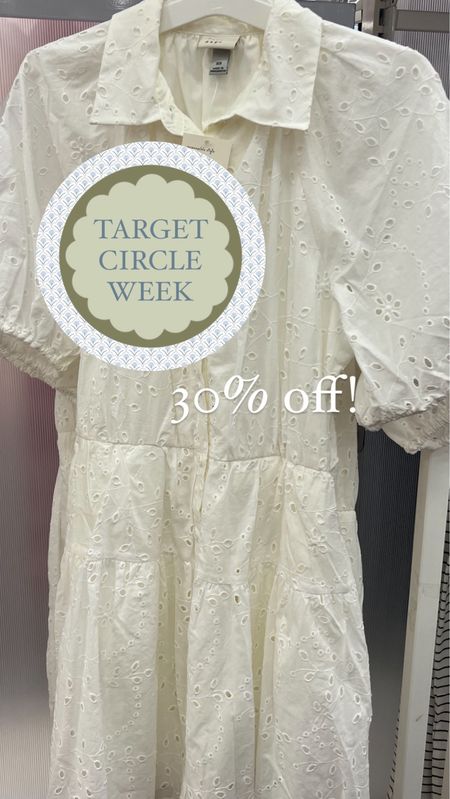 Target Circle Week 30% off! This eyelet dress is so beautiful in person! 

#LTKxTarget