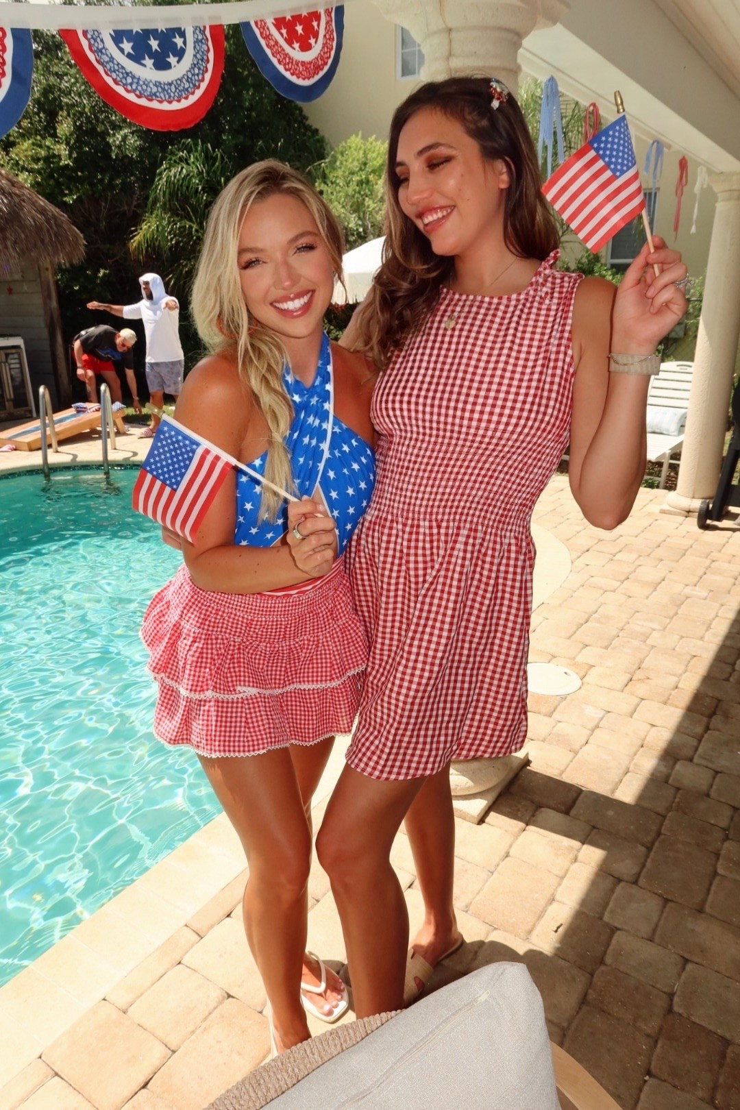 Red gingham for the 4th! 🇺🇸 #patriotic #gingham #redwhiteblue